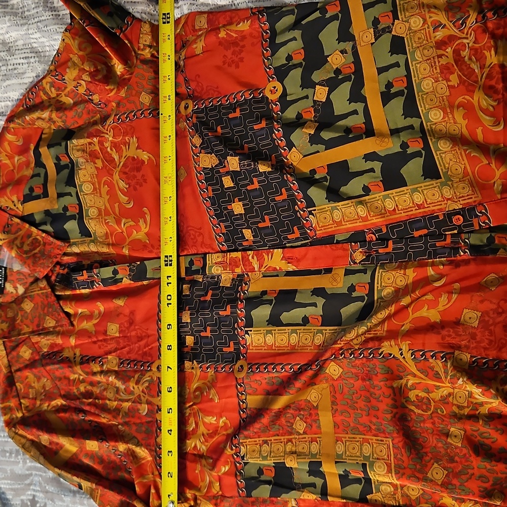 NWT VICI Zyla Mix Priny Satin Button Down Shirt Dress - Picture 10 of 16